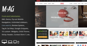 MAG = Grid Magazine / Nachrichten WordPress Vorlage / Front-End-Einreichung