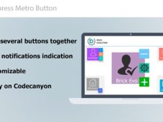 Metro Button WP mit interaktiver Benachrichtigung und Untertasten