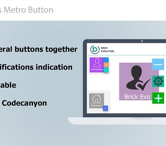 Metro Button WP mit interaktiver Benachrichtigung und Untertasten