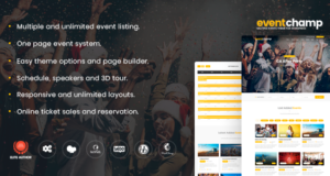 Event Champ – Mehrere Veranstaltungen & Konferenz WordPress Template