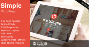 SIMPLE – Einfaches Parallax Retina WordPress Template