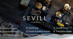 Sevill – Restaurant Café WordPress Layout