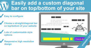 WeePie Diagonal Benachrichtigungsleiste Plugin für WordPress