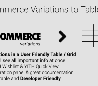 Woocommerce Variationen zu Tabelle – Grid