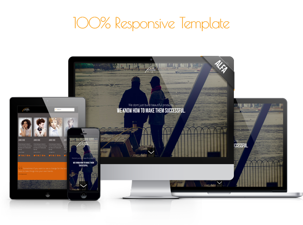 Responsives OnePage Wordpress Vorlage von Alfa