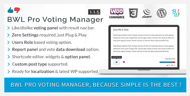 BWL Pro Voting Manager WordPress Plugin