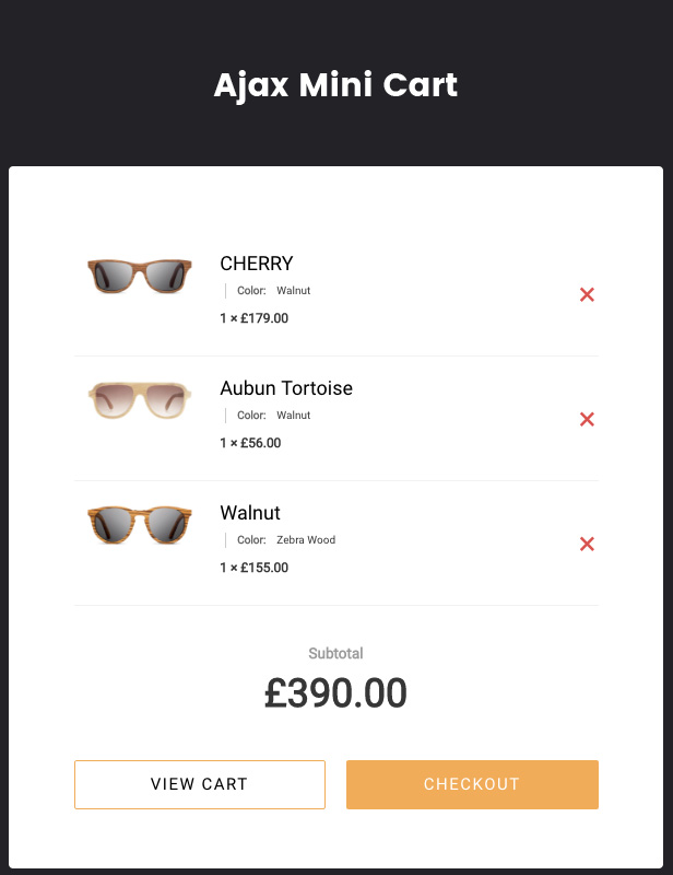 Eyewear WooCommerce WordPress Layout
