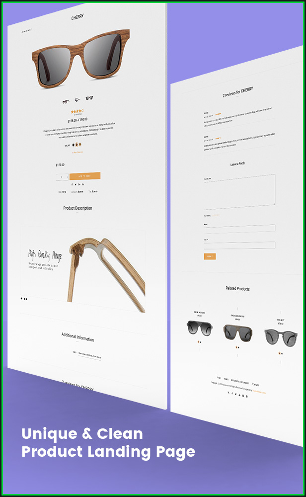 Eyewear WooCommerce WordPress Layout