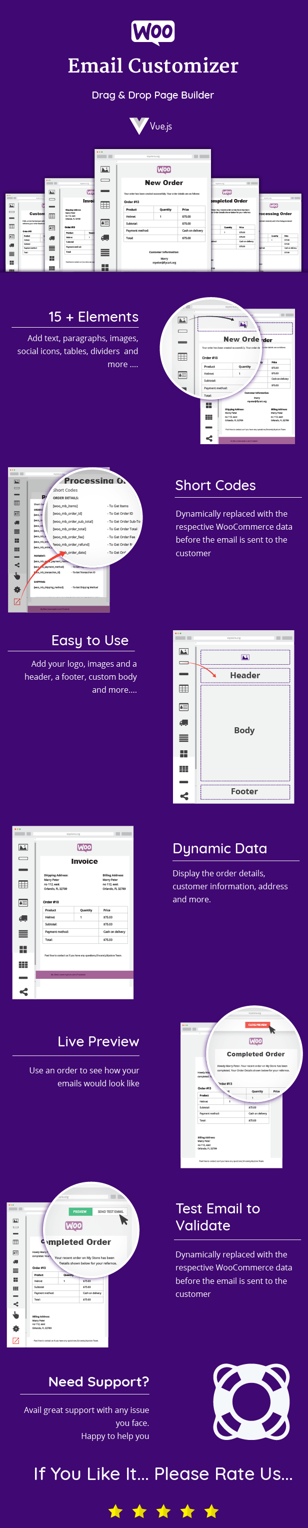 WooCommerce Email Customizer mit Drag & Drop Email Builder