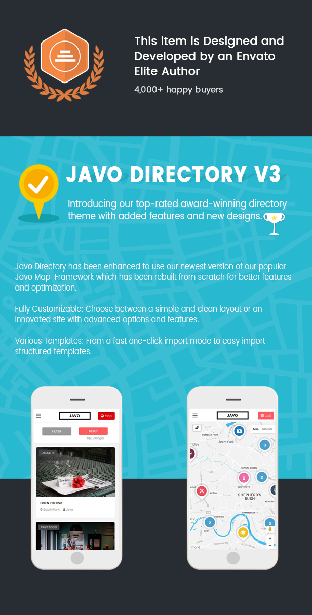 javo directory stadtführer event review wordpress Layout