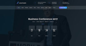 Live Event – Einzelkonferenz, Event, Meetup WordPress Vorlage
