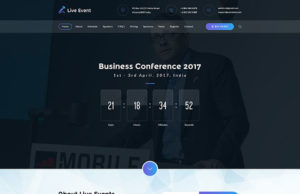 Live Event – Einzelkonferenz, Event, Meetup WordPress Vorlage
