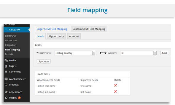 Cart2CRM - Woocommerce und SugarCRM Integration