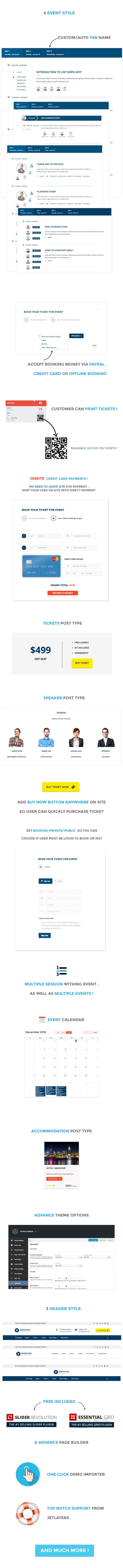 eventcon event Konferenz wordpress Template's Funktionen