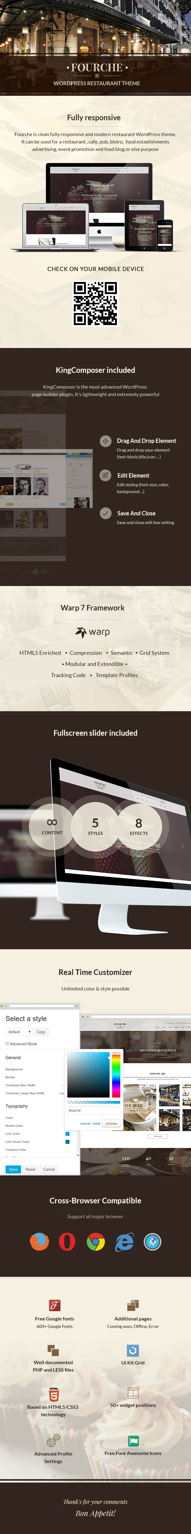 Fourche - Restaurant & Cafe WordPress Template