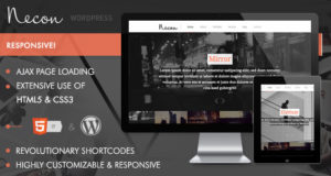 Necon WP – Responsive Onepage Vorlage für Kreative