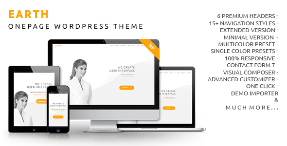 Earth - Onepage WordPress Template