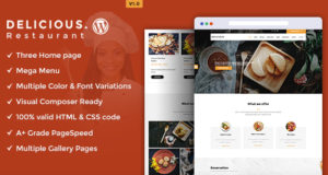 Delicious – Tischbuchung / Restaurant WordPress Layout