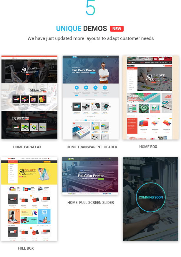 Druckerei - WordPress Responsive Printing Layout