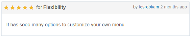 WP Mega Menu Pro - Kundenrezensionen