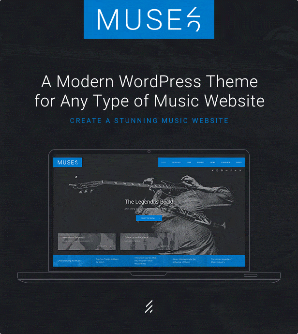 Ein modernes WordPress-Layout für jede Art von Musik-Website. ERSTELLEN SIE EINE STÄMME MUSIK WEBSITE.