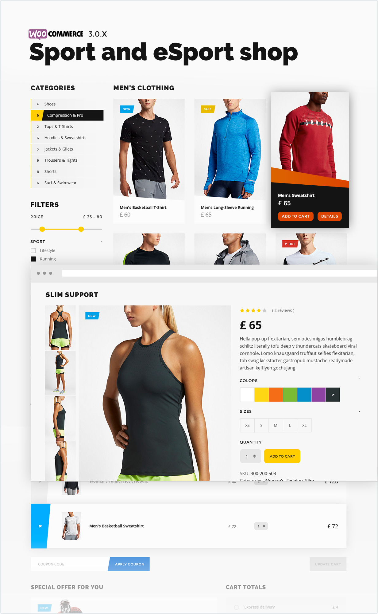 Sport und eSport Shop auf woocommerce 3.0.X