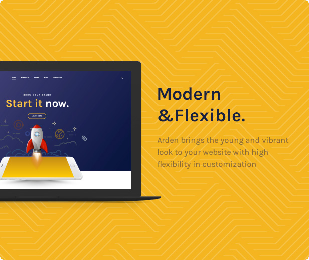 Arden - Ein scharfes und modernes Mehrzweck-WordPress-Template