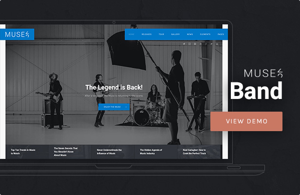 Muse - Musikband WordPress Layout