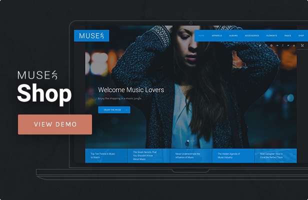 Muse - Musikladen WordPress Layout