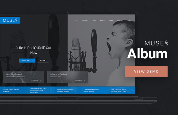 Muse - Musikalbum WordPress Layout