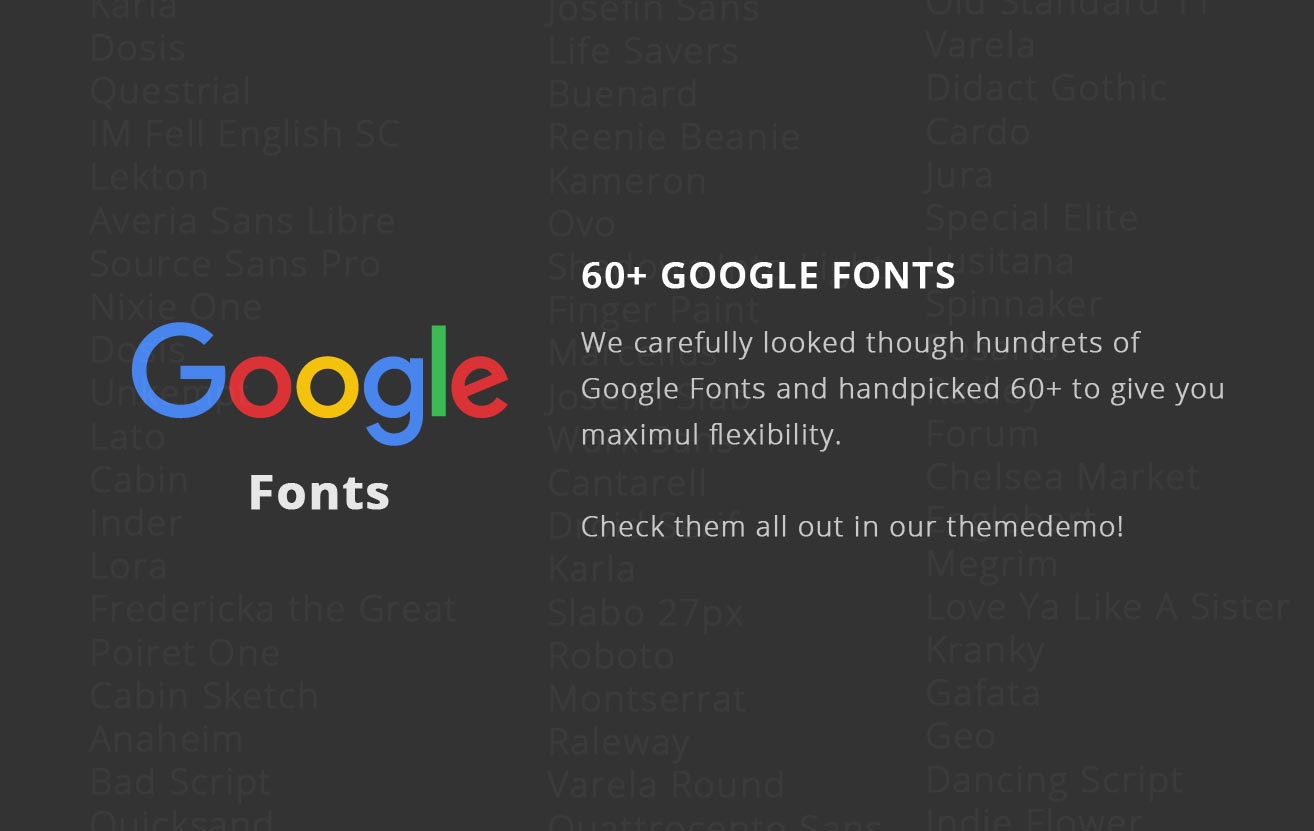 60+ Google Schriftarten