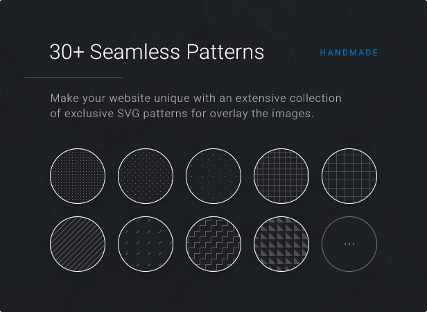 30+ Seamless Patterns: Machen Sie Ihre Website einzigartig mit einer umfangreichen Sammlung von exklusiven SVG-Mustern zum Überlagern der Bilder.