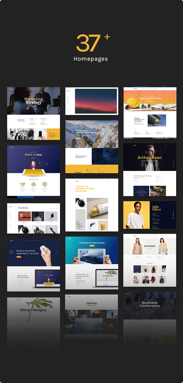 Arden - Ein scharfes und modernes Mehrzweck-WordPress-Template
