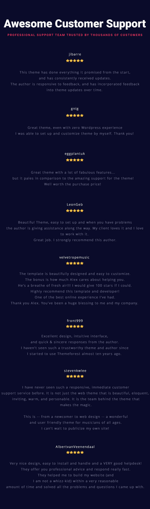 Slide Musik WordPress Layout Super Support