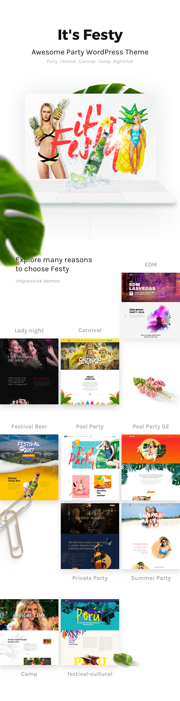 Demo Festy WordPress Layout 