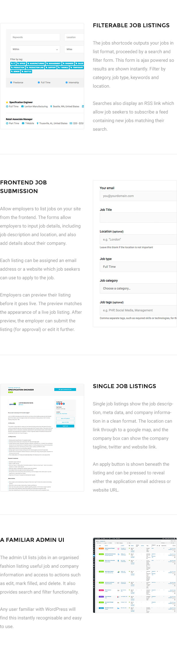 Jobbörse Job Board WordPress Template