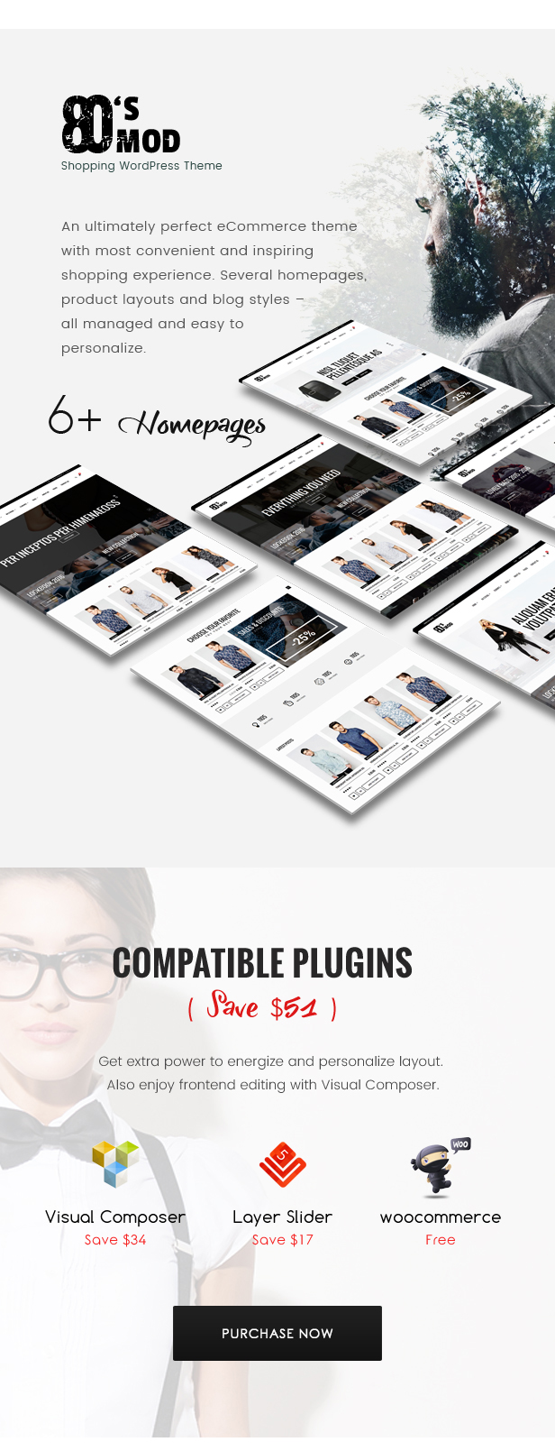 80er Mod - Bauen Sie Ihren Store mit einem Vintage-Stil WooCommerce WordPress Template