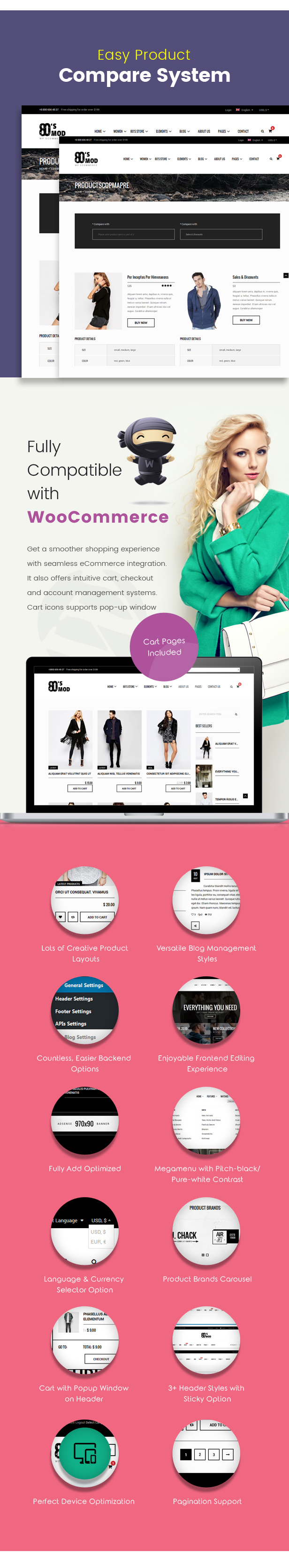 80er Mod - Bauen Sie Ihren Store mit einem Vintage-Stil WooCommerce WordPress Template