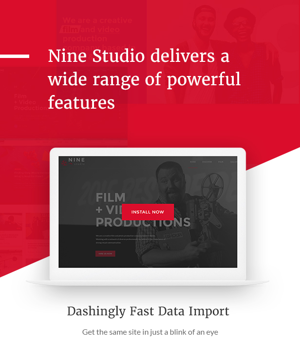 Neun Studio - Ein Film Maker, Studio, Agentur & Blogger WordPress Layout