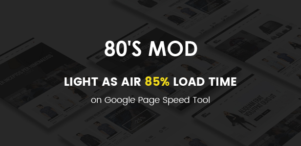 80er Mod - Bauen Sie Ihren Store mit einem Vintage-Stil WooCommerce WordPress Template