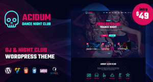 Acidum – Nachtclub, DJ und Dance & Disco Musik Party WordPress Vorlage