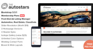Auto Stars – Autohändler und Auflistungen WP Vorlage