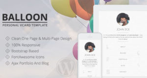 Ballon – Persönliche vCard WordPress Vorlage