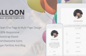 Ballon – Persönliche vCard WordPress Vorlage
