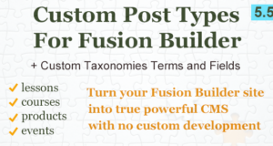 Benutzerdefinierte Beitragstypen und Taxonomien für Fusion Builder