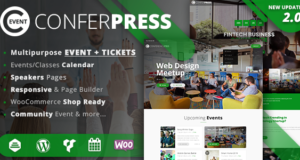 ConferPress – Mehrzweck-Event-Tickets WordPress Vorlage