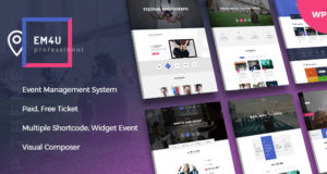 EM4U Event Konferenz Ticket, QR Code Kalender WordPress Layout