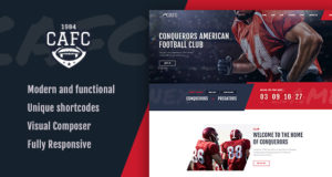 Eroberer | American Football Club WordPress Template