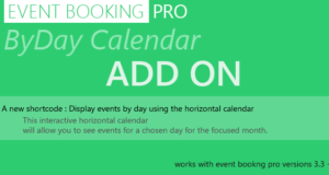Event Booking Pro : byDay Calendar Add on