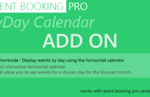 Event Booking Pro : byDay Calendar Add on
